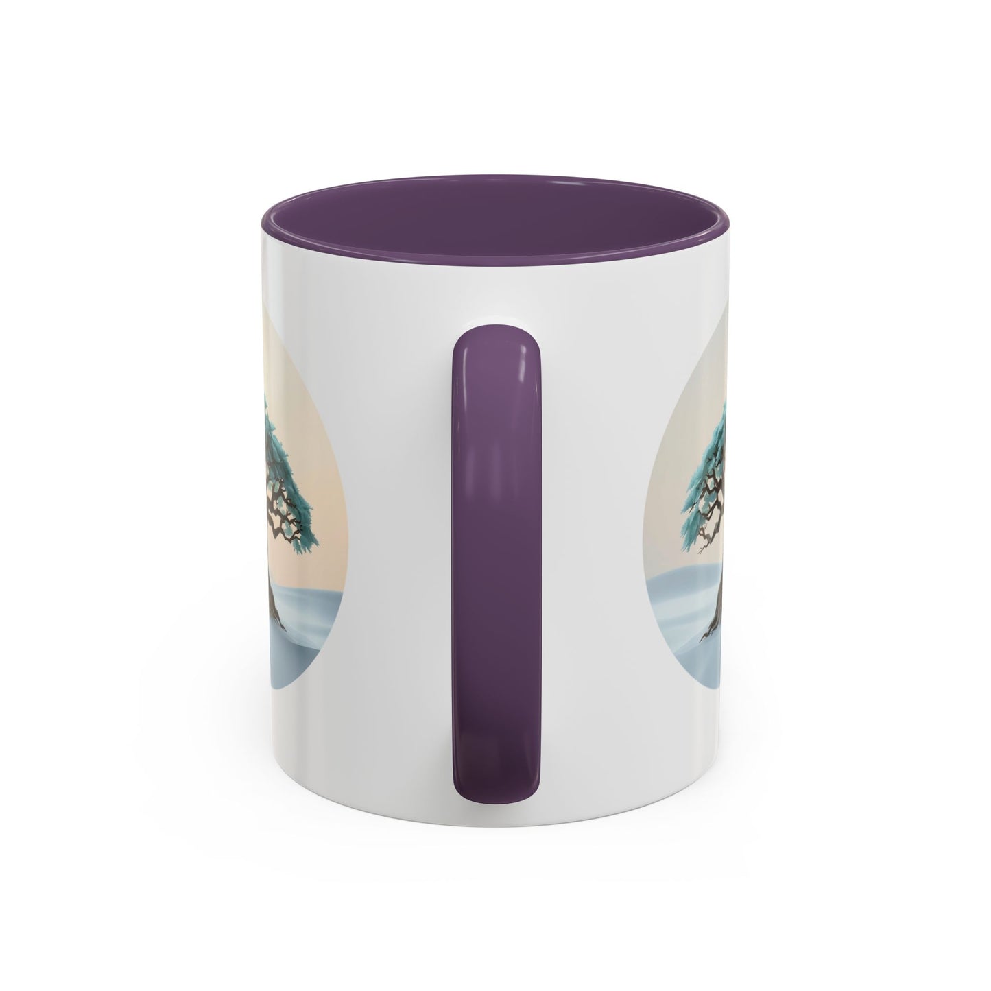 Snowy Drift Tree of Life Accent Coffee Mug - 11oz Perfect for Nature Lovers & Cozy Moments