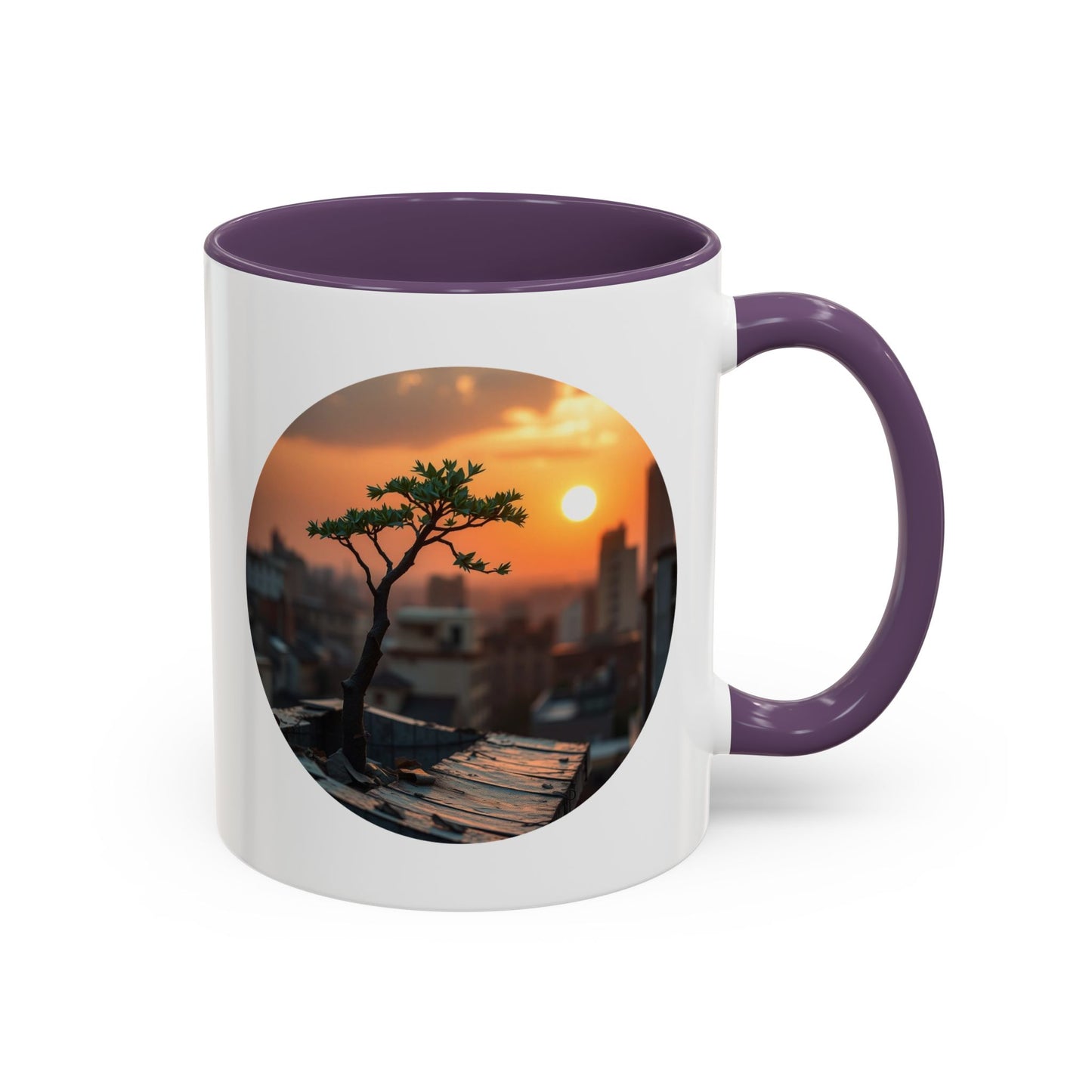 Scenic Sunset Tree of Life Accent Coffee Mug - 11oz Perfect for Nature Lovers & Cozy Moments