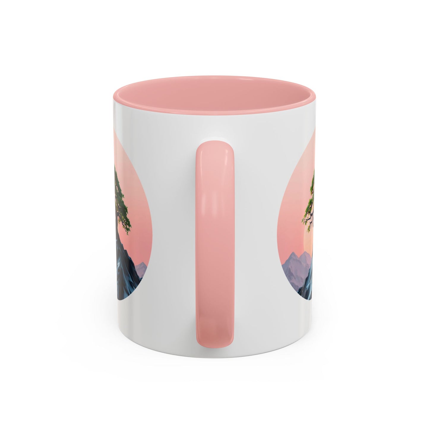Mountain Top Tree of Life Accent Coffee Mug - 11oz Perfect for Nature Lovers & Cozy Moments