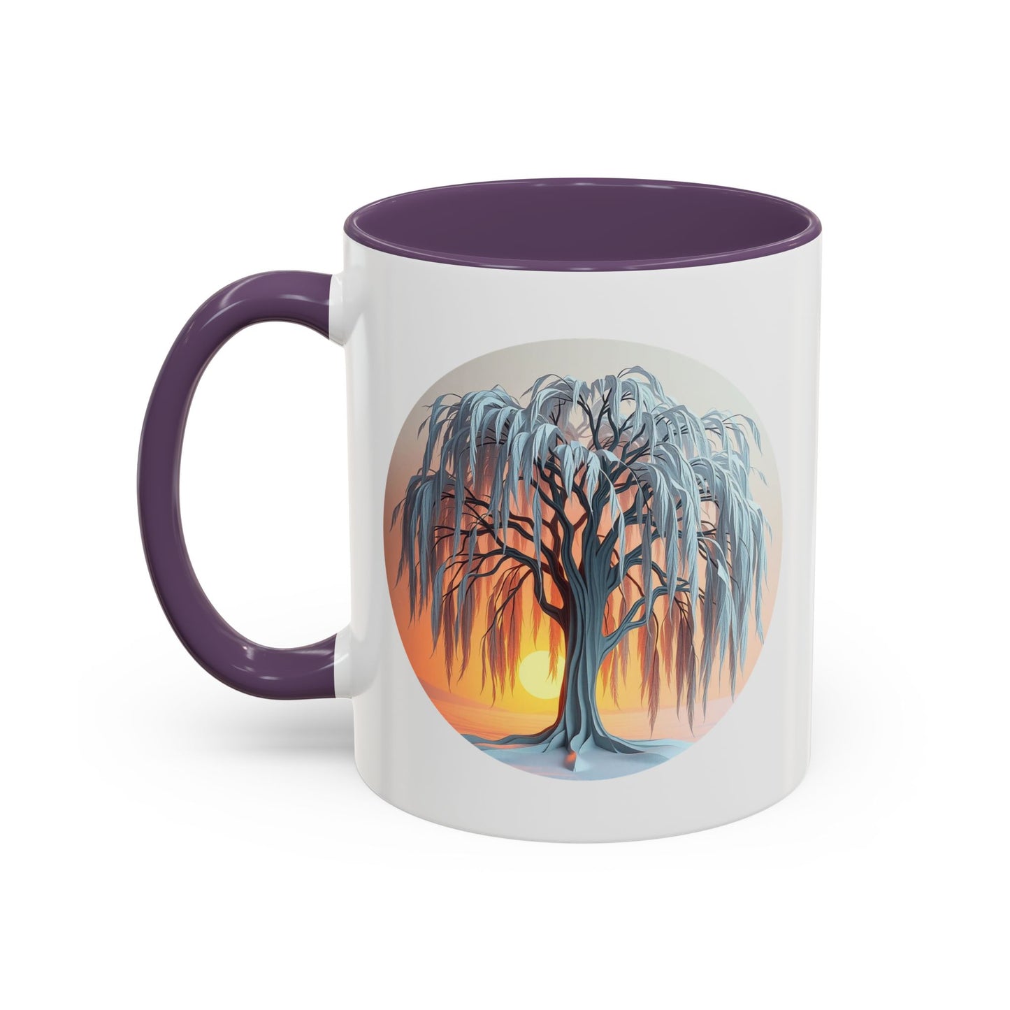 Serene Willow Tree of Life Accent Coffee Mug - 11oz Perfect for Nature Lovers & Cozy Moments