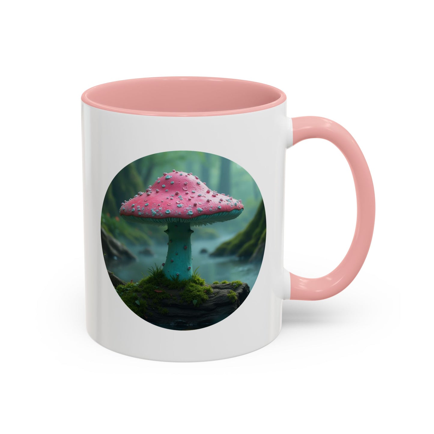 Whimsical Mushroom Accent Coffee Mug - 11oz & 15oz - Perfect for Nature Lovers