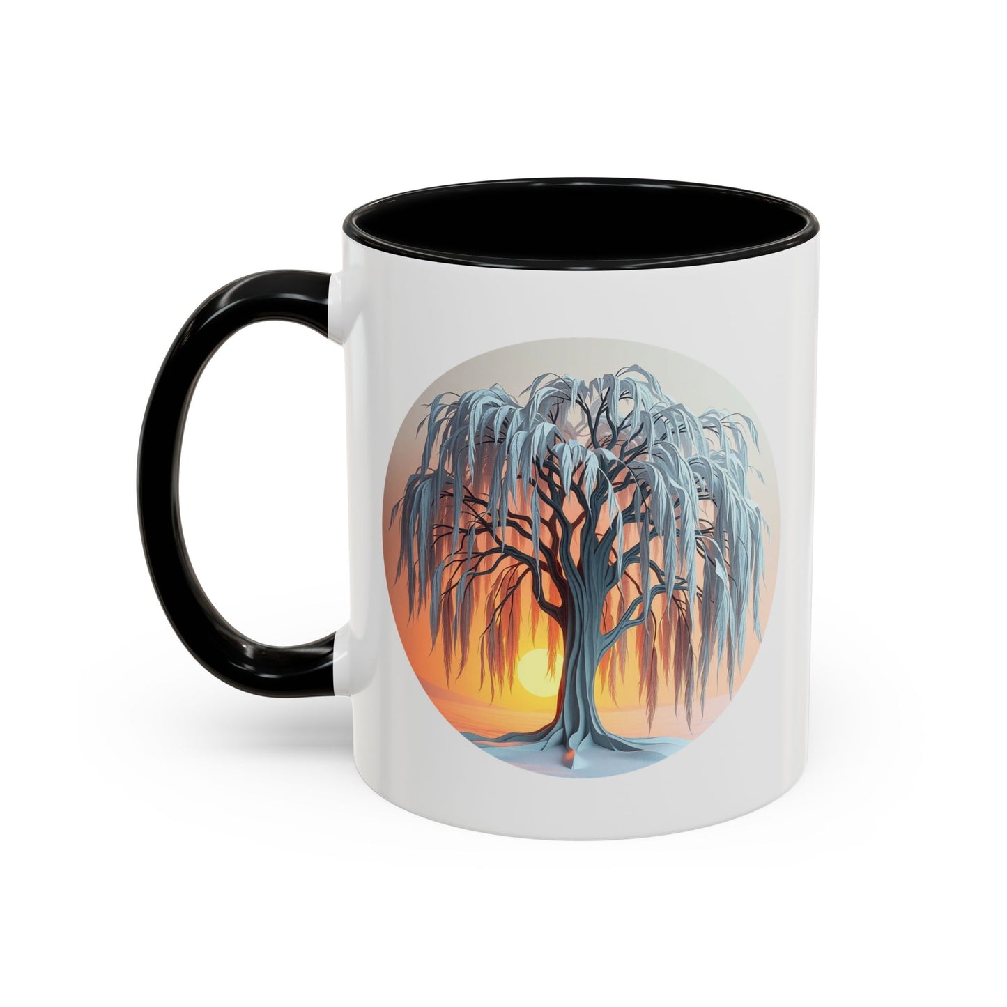 Serene Willow Tree of Life Accent Coffee Mug - 11oz Perfect for Nature Lovers & Cozy Moments