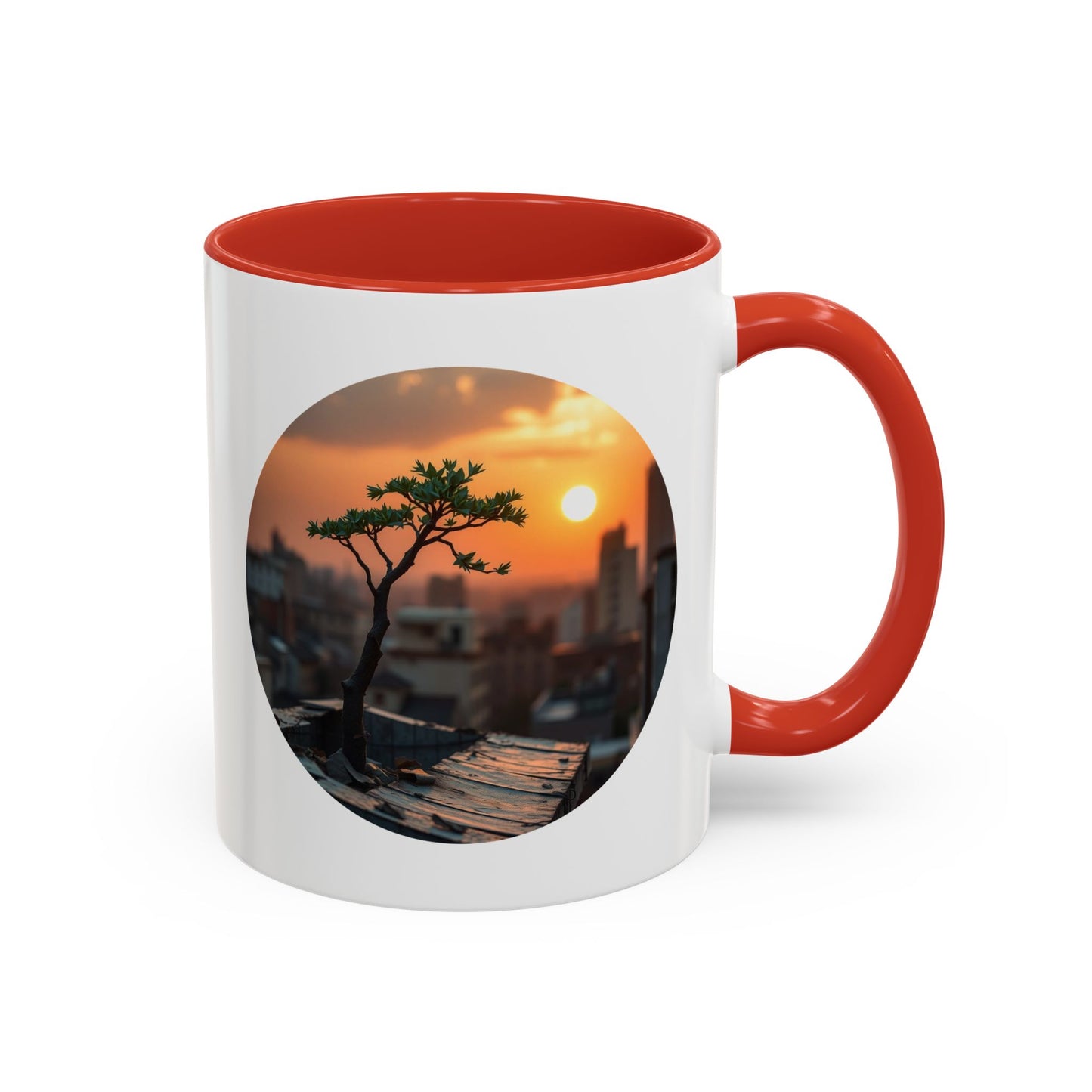 Scenic Sunset Tree of Life Accent Coffee Mug - 11oz Perfect for Nature Lovers & Cozy Moments