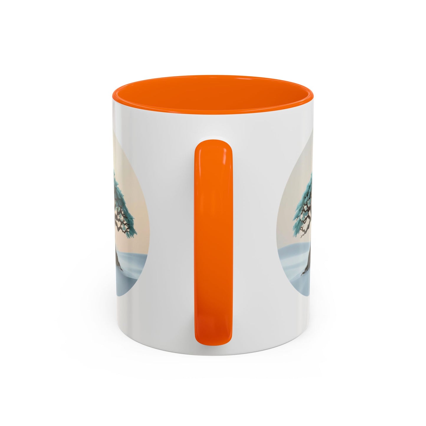 Snowy Drift Tree of Life Accent Coffee Mug - 11oz Perfect for Nature Lovers & Cozy Moments