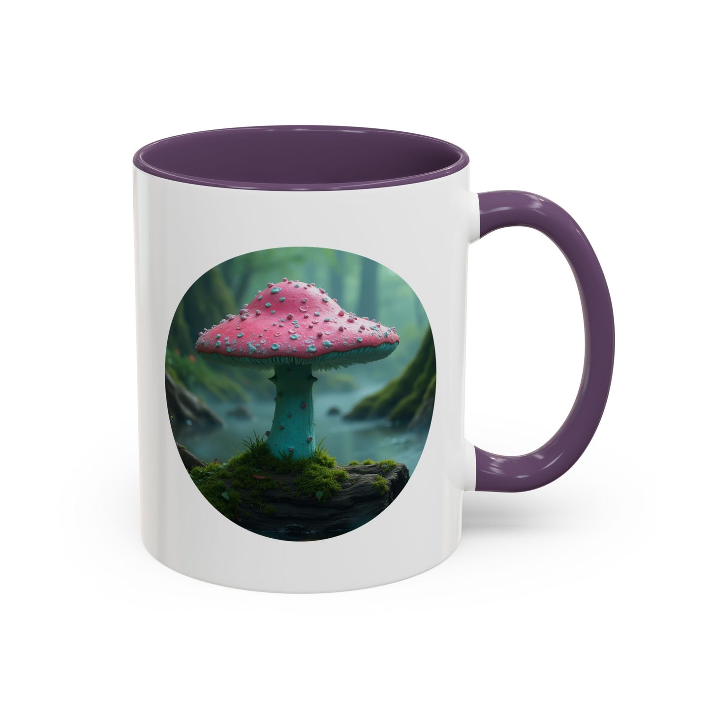 Whimsical Mushroom Accent Coffee Mug - 11oz & 15oz - Perfect for Nature Lovers