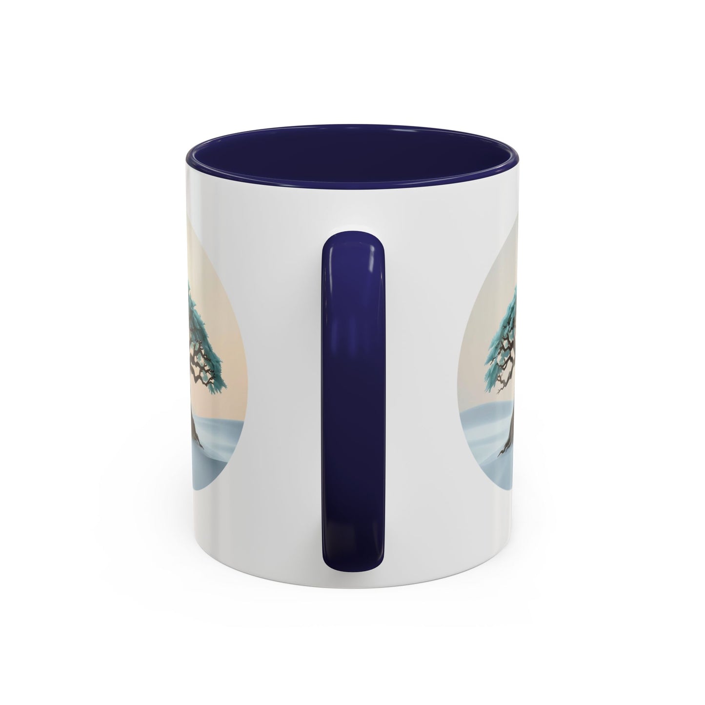 Snowy Drift Tree of Life Accent Coffee Mug - 11oz Perfect for Nature Lovers & Cozy Moments
