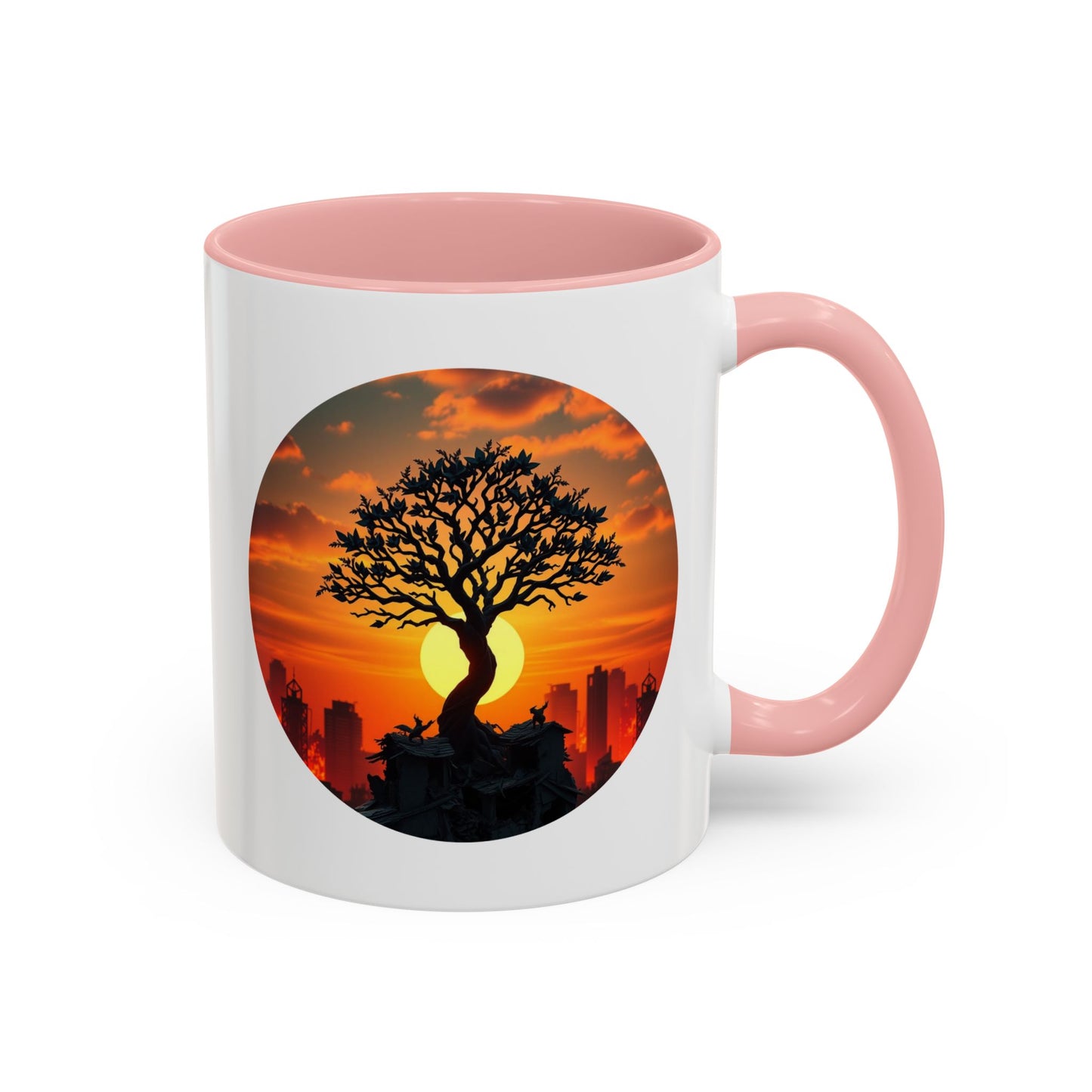Serene Sunset Tree of Life Accent Coffee Mug - 11oz Perfect for Nature Lovers & Cozy Moments