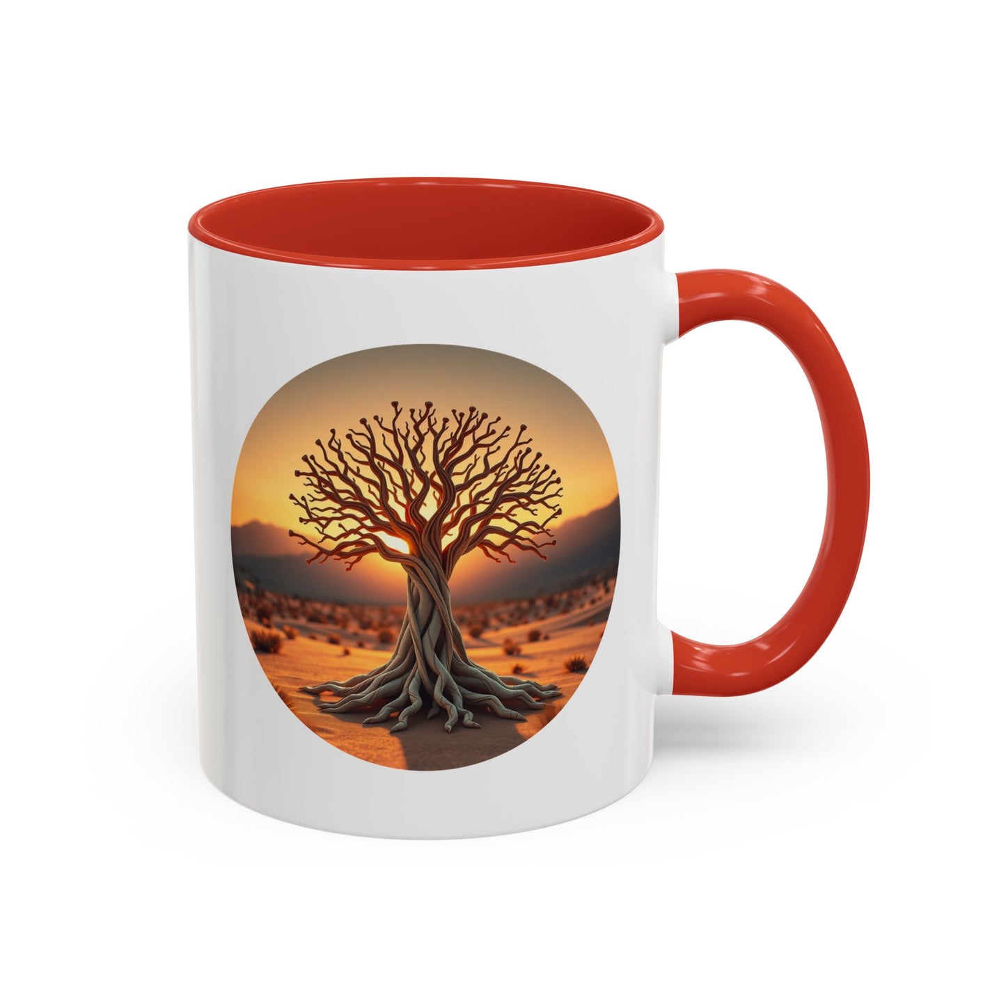 Desert Sunset Tree of Life Accent Coffee Mug - 11oz Perfect for Nature Lovers & Cozy Moments