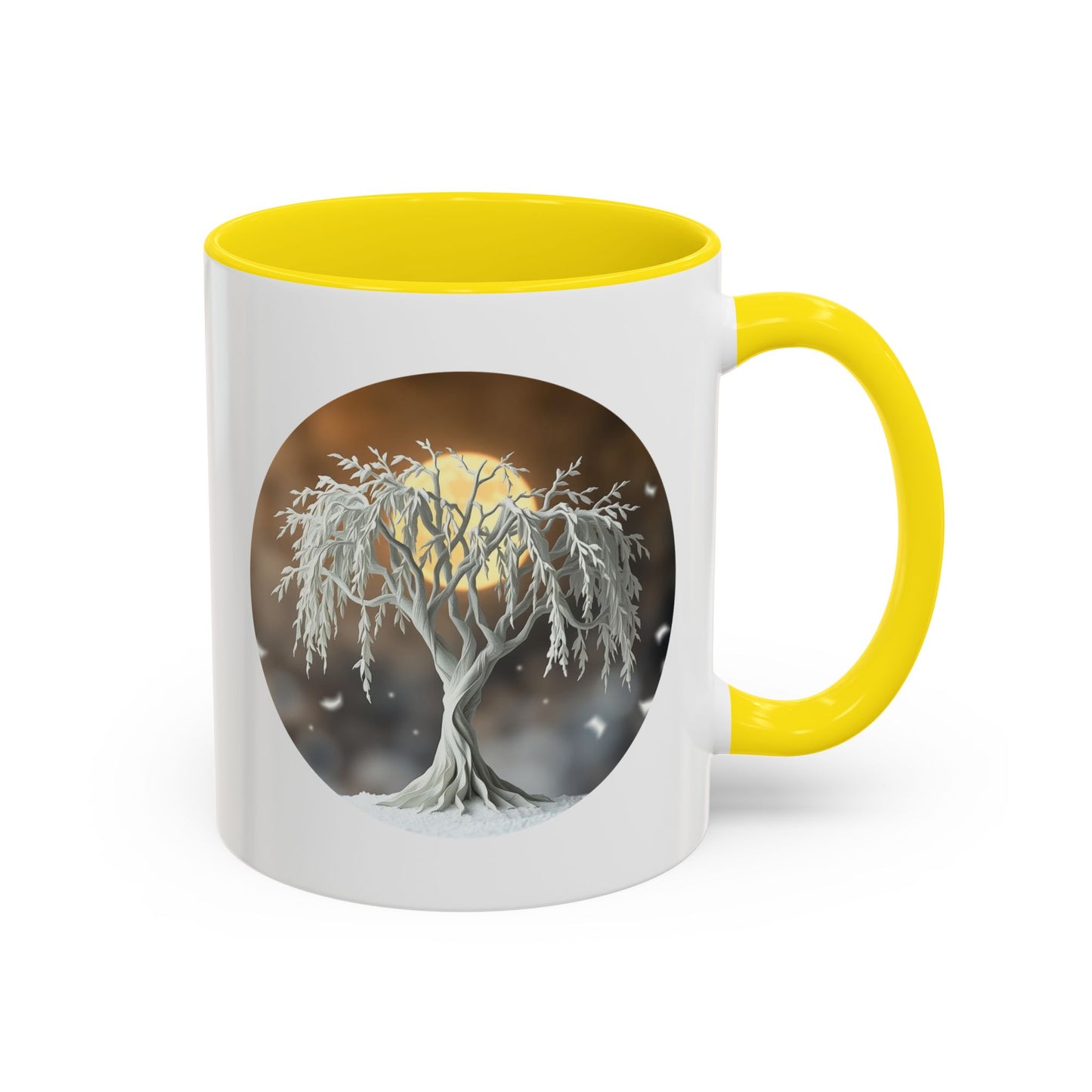 Mystical Tree of Life Accent Coffee Mug - 11oz Perfect for Nature Lovers & Cozy Moments