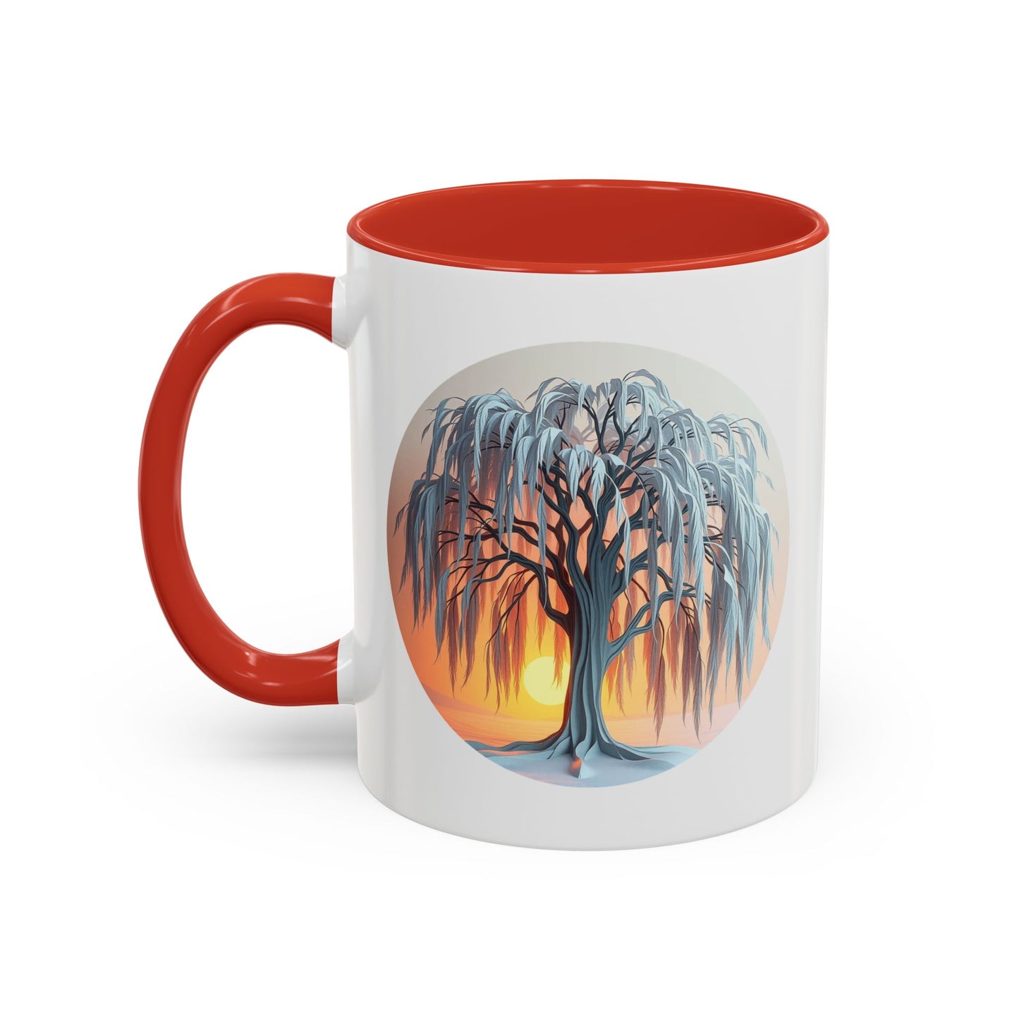 Serene Willow Tree of Life Accent Coffee Mug - 11oz Perfect for Nature Lovers & Cozy Moments
