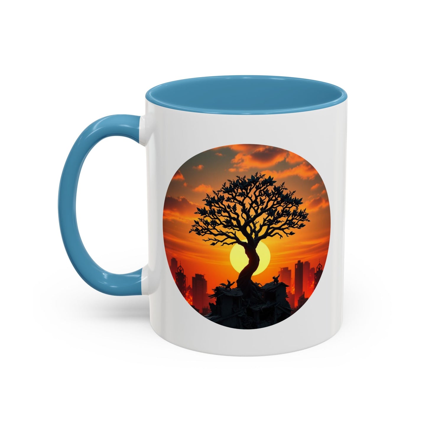 Serene Sunset Tree of Life Accent Coffee Mug - 11oz Perfect for Nature Lovers & Cozy Moments