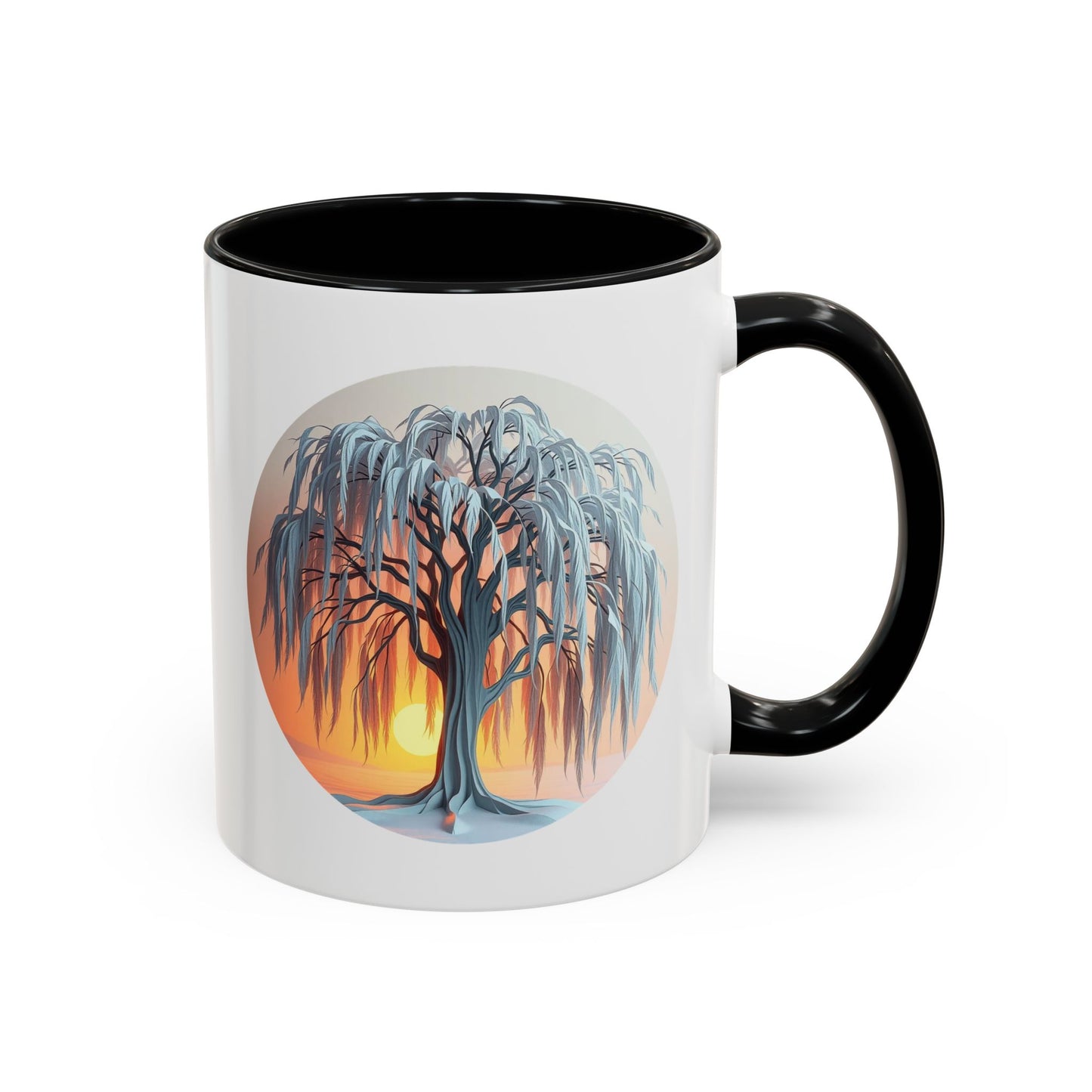 Serene Willow Tree of Life Accent Coffee Mug - 11oz Perfect for Nature Lovers & Cozy Moments
