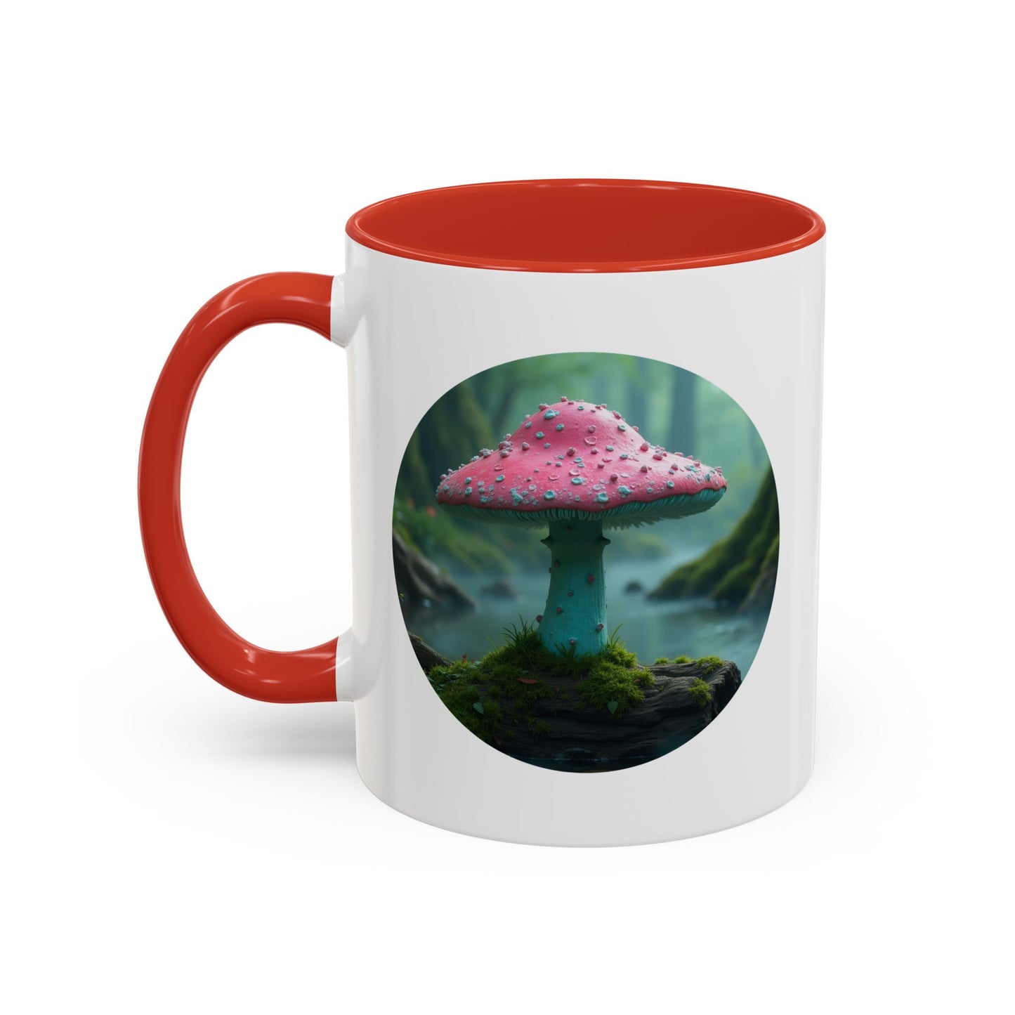 Whimsical Mushroom Accent Coffee Mug - 11oz & 15oz - Perfect for Nature Lovers