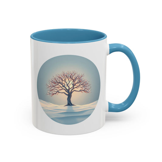 Serene Nature Tree of Life Accent Coffee Mug - 11oz Perfect for Nature Lovers & Cozy Moments