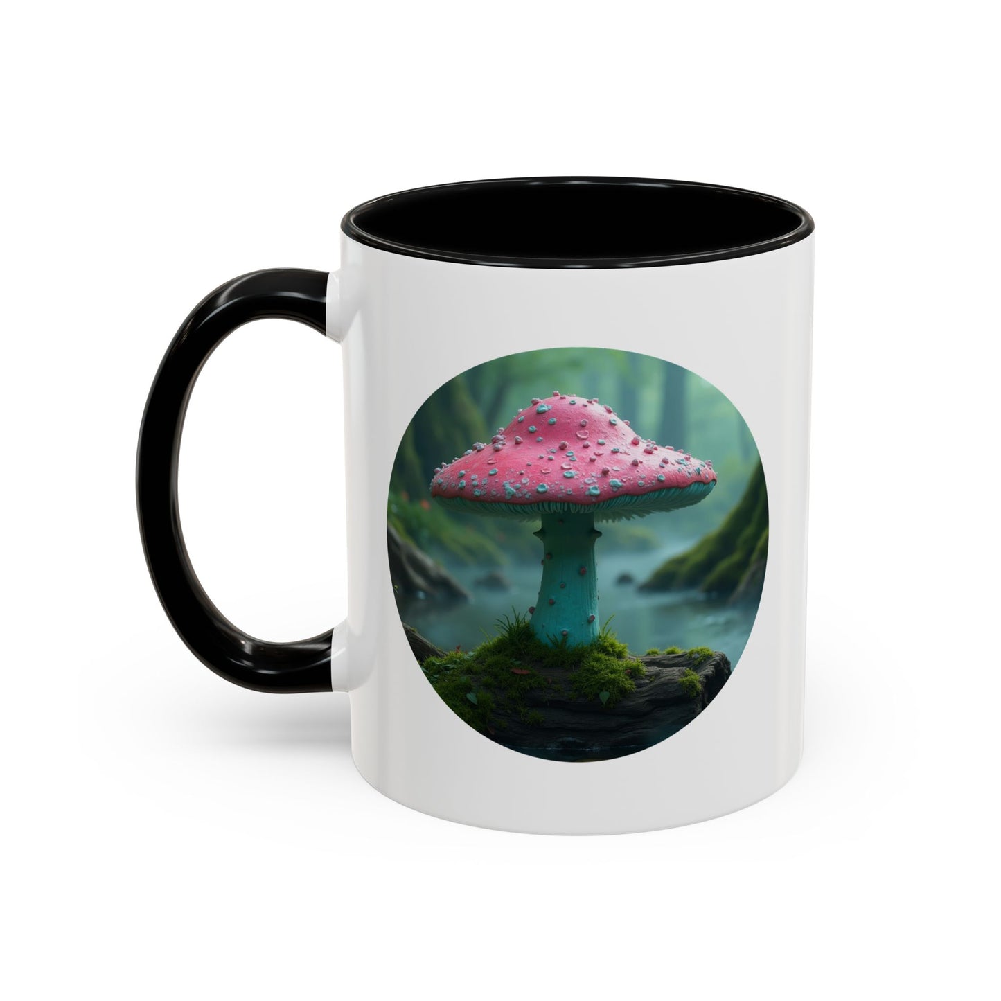 Whimsical Mushroom Accent Coffee Mug - 11oz & 15oz - Perfect for Nature Lovers