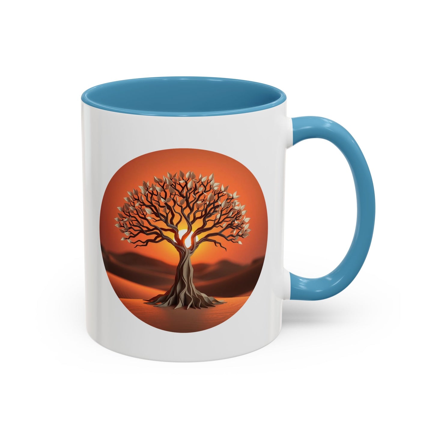 Mystical Tree of Life Accent Coffee Mug - 11oz Perfect for Nature Lovers & Cozy Moments