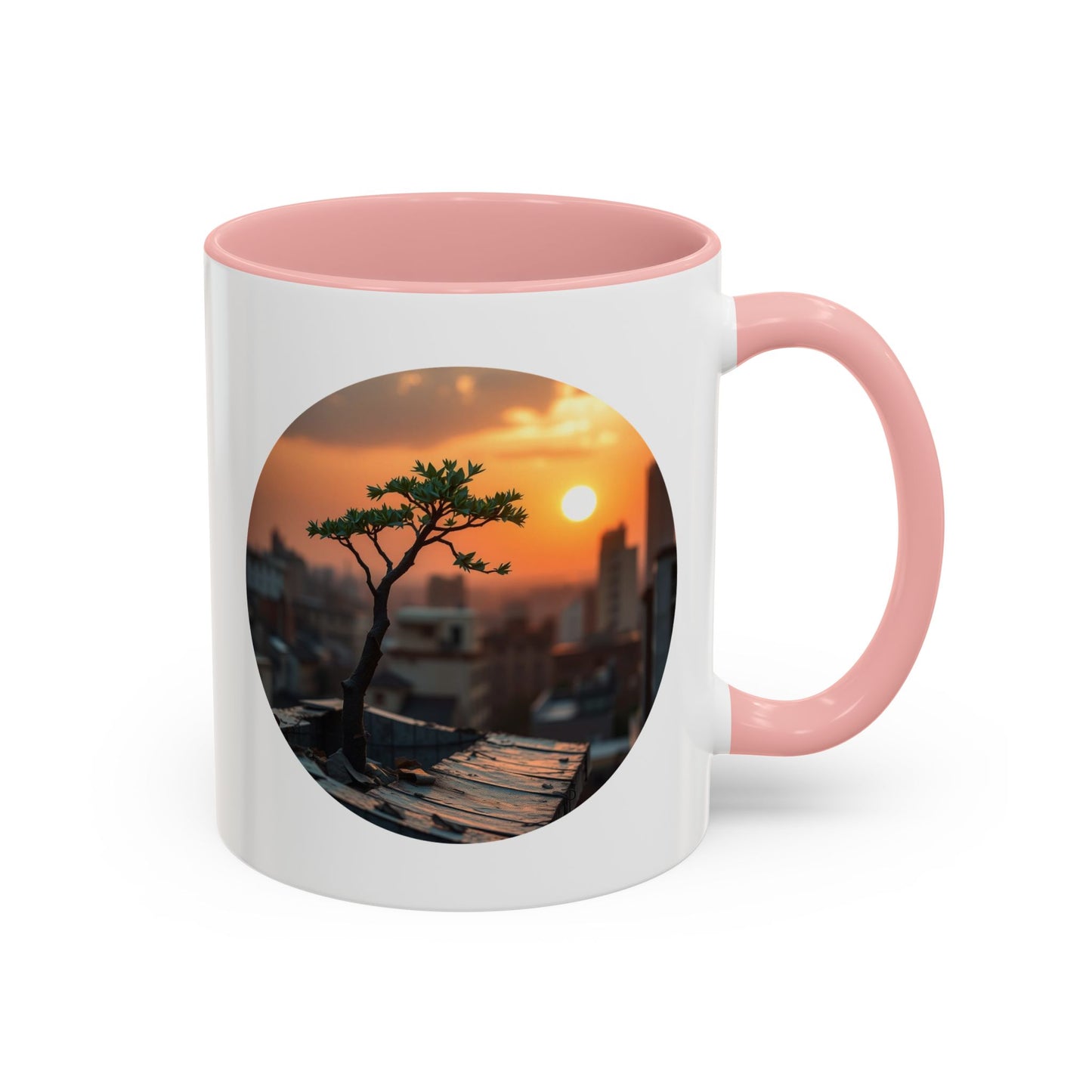 Scenic Sunset Tree of Life Accent Coffee Mug - 11oz Perfect for Nature Lovers & Cozy Moments