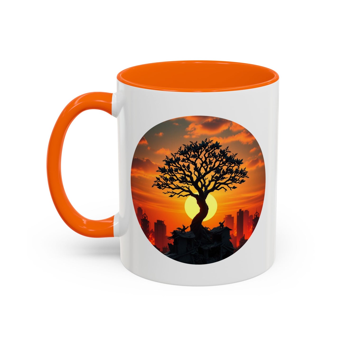 Serene Sunset Tree of Life Accent Coffee Mug - 11oz Perfect for Nature Lovers & Cozy Moments