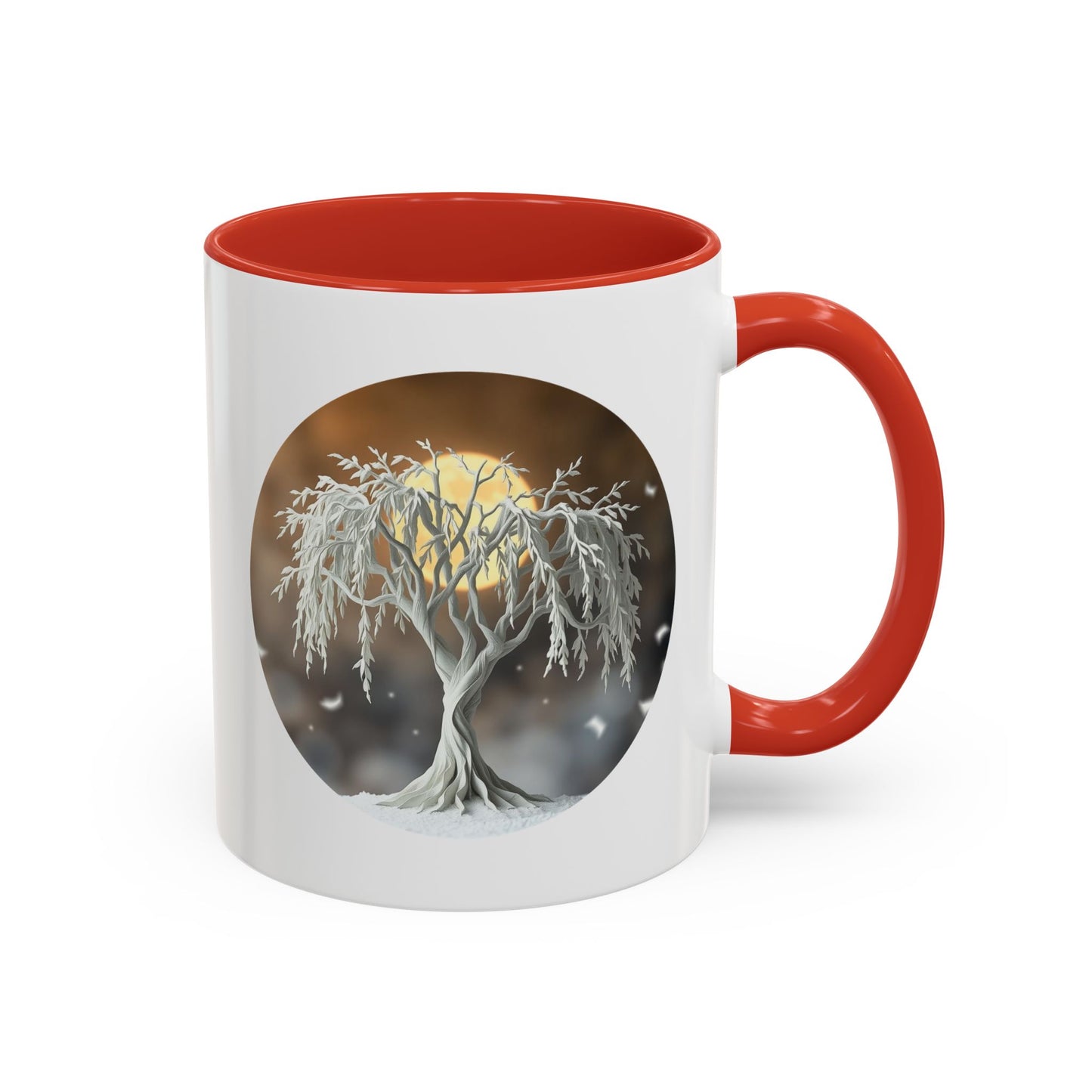 Mystical Tree of Life Accent Coffee Mug - 11oz Perfect for Nature Lovers & Cozy Moments