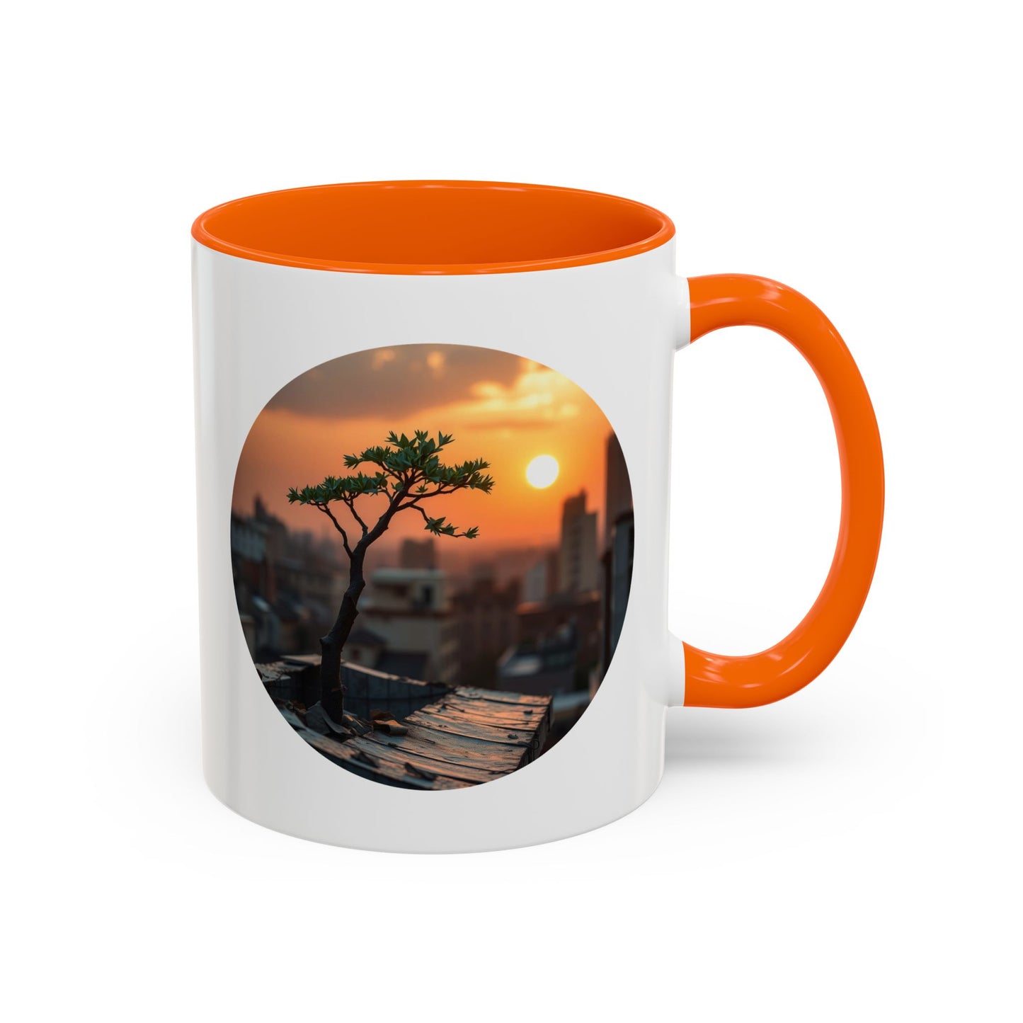 Scenic Sunset Tree of Life Accent Coffee Mug - 11oz Perfect for Nature Lovers & Cozy Moments