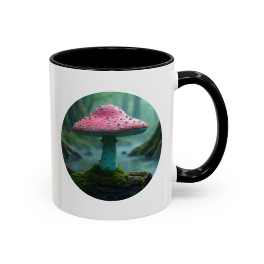 Whimsical Mushroom Accent Coffee Mug - 11oz & 15oz - Perfect for Nature Lovers