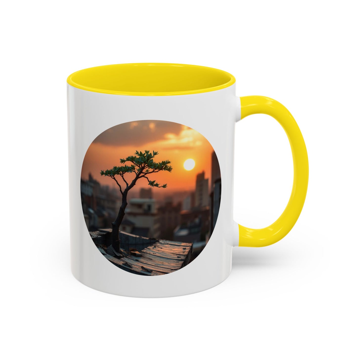 Scenic Sunset Tree of Life Accent Coffee Mug - 11oz Perfect for Nature Lovers & Cozy Moments