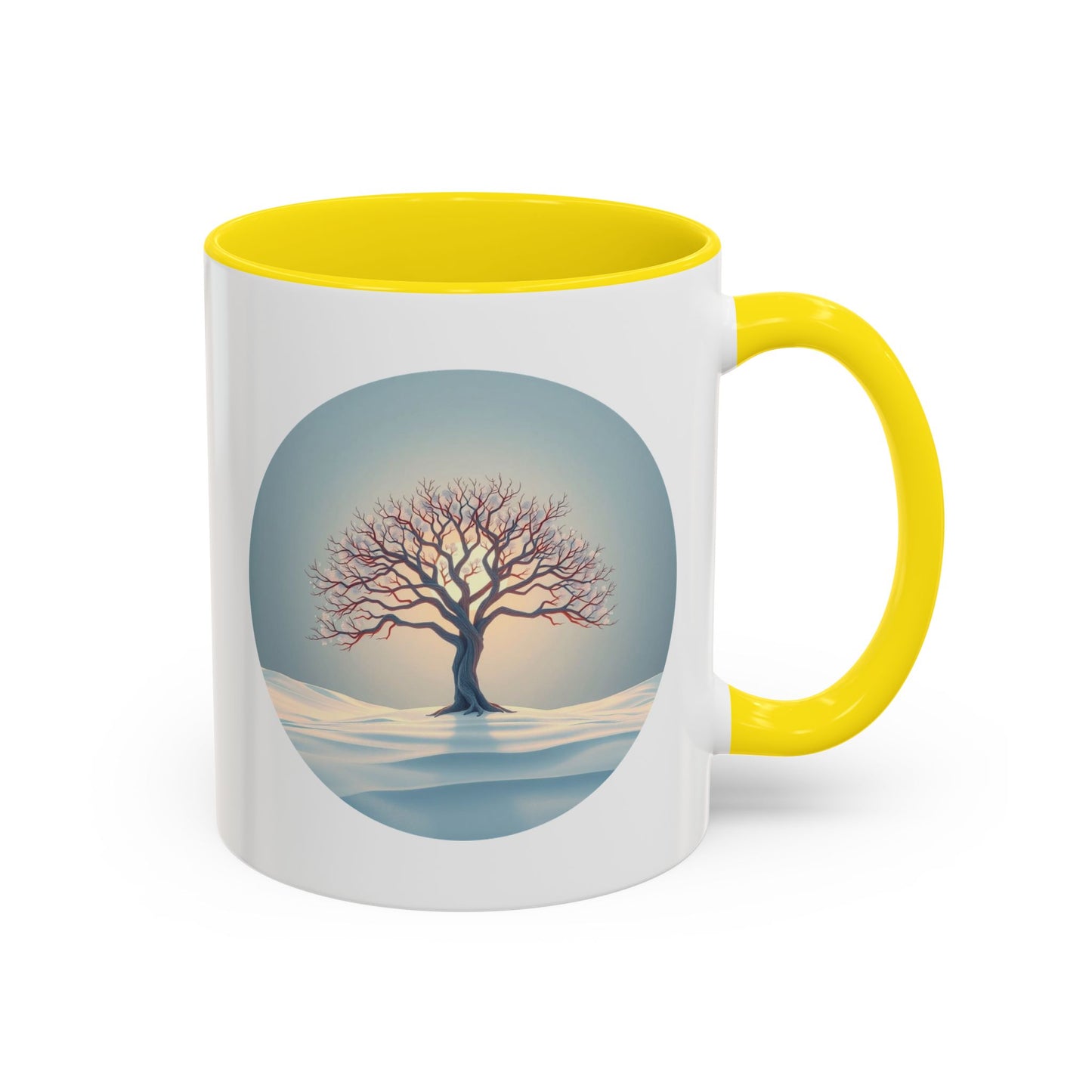 Serene Nature Tree of Life Accent Coffee Mug - 11oz Perfect for Nature Lovers & Cozy Moments