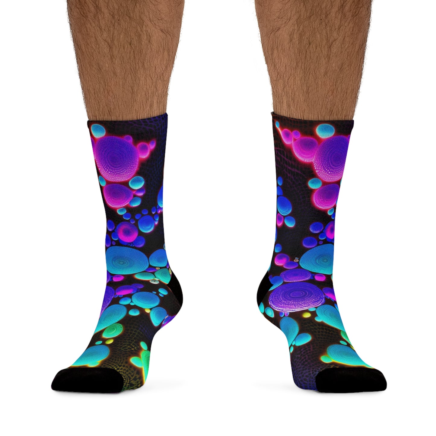 Colorful Abstract Recycled Poly Socks - Eco-Friendly Fashion for Everyday Wear