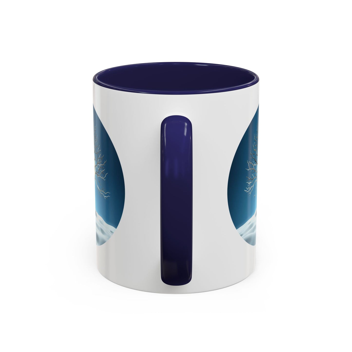 Winter Wonderland Tree of Life Accent Coffee Mug - 11oz Perfect for Nature Lovers & Cozy Moments