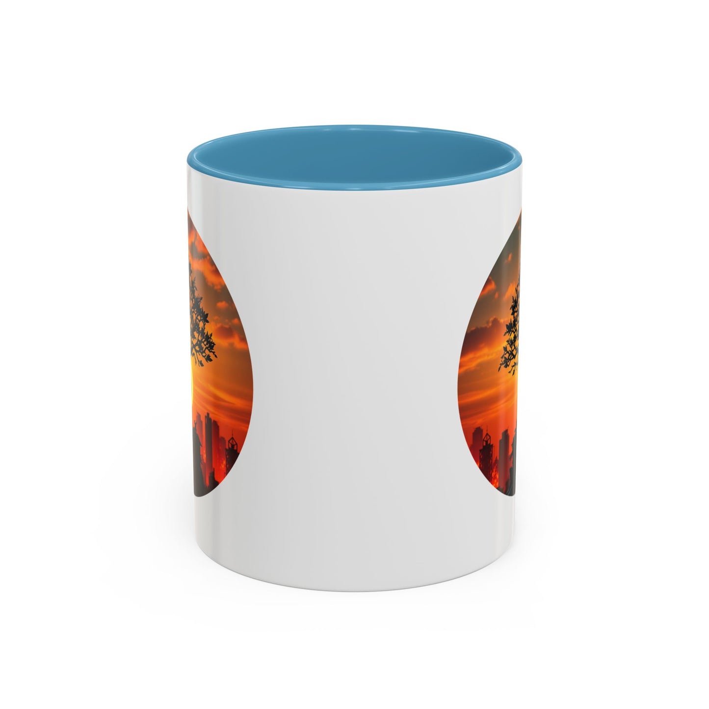 Serene Sunset Tree of Life Accent Coffee Mug - 11oz Perfect for Nature Lovers & Cozy Moments