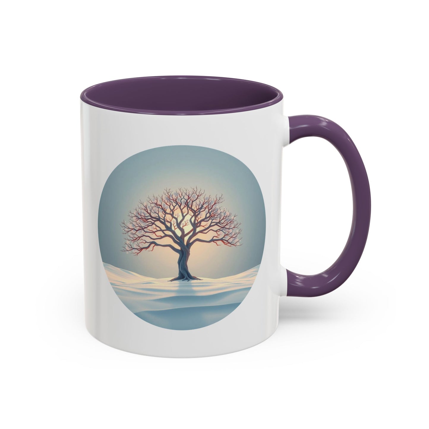 Serene Nature Tree of Life Accent Coffee Mug - 11oz Perfect for Nature Lovers & Cozy Moments