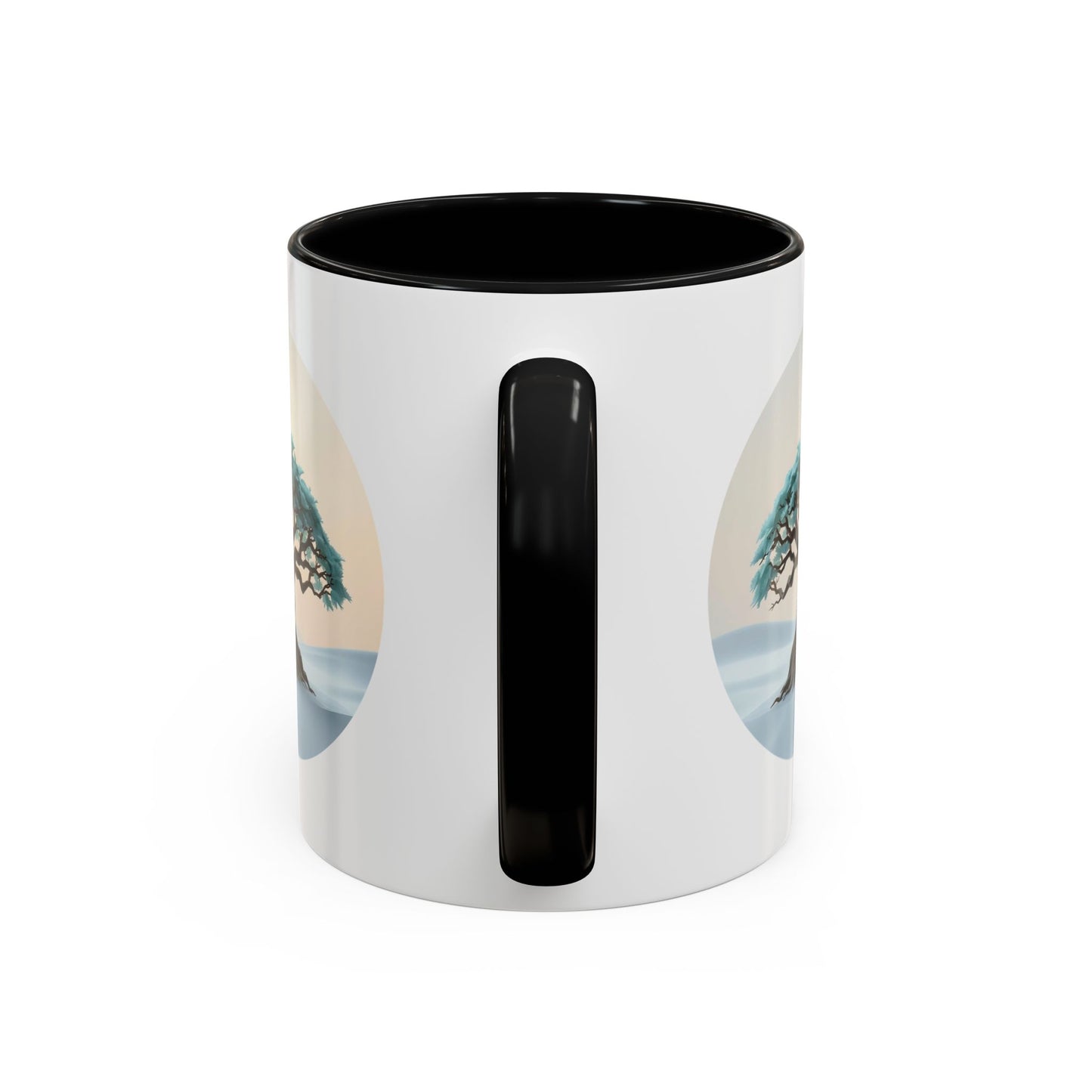 Snowy Drift Tree of Life Accent Coffee Mug - 11oz Perfect for Nature Lovers & Cozy Moments